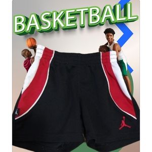 Size 18 Months Air Jordan baby boys black white an red basketball shorts